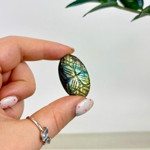 Floral Labradorite Cabochon