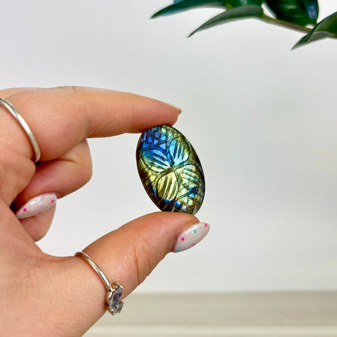 Floral Labradorite Cabochon