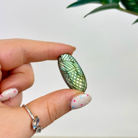 Floral Labradorite Cabochon