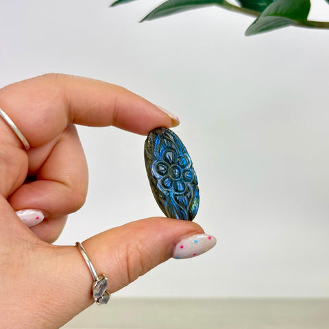 Floral Labradorite Cabochon