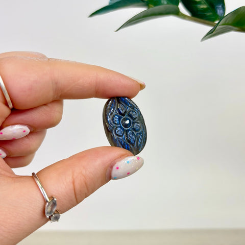 Floral Labradorite Cabochon