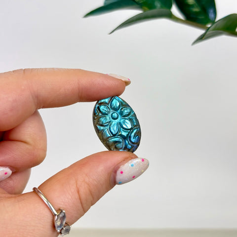 Floral Labradorite Cabochon