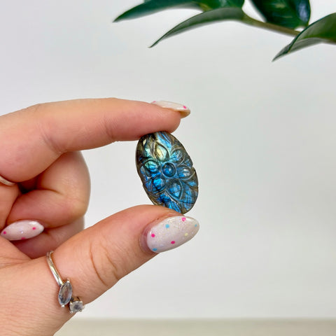 Floral Labradorite Cabochon
