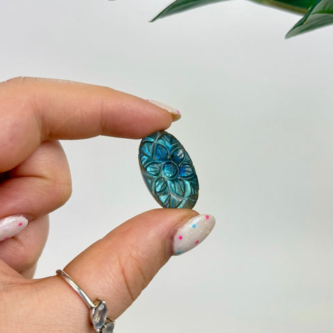 Floral Labradorite Cabochon