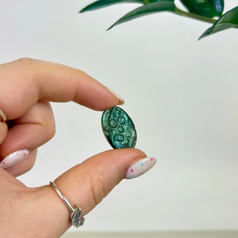 Floral Labradorite Cabochon