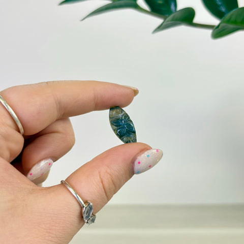 Floral Labradorite Cabochon