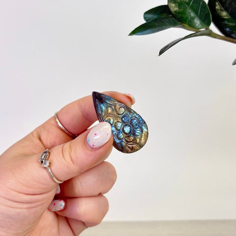 Floral Labradorite Cabochon