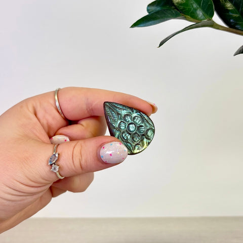 Floral Labradorite Cabochon