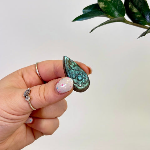 Floral Labradorite Cabochon