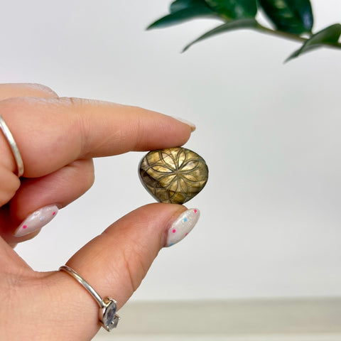 Floral Labradorite Cabochon