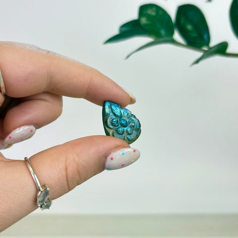 Floral Labradorite Cabochon