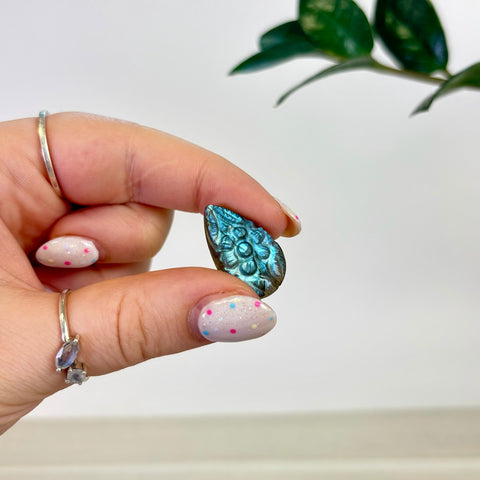 Floral Labradorite Cabochon
