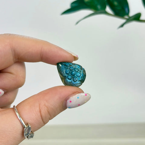 Floral Labradorite Cabochon
