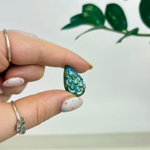 Floral Labradorite Cabochon