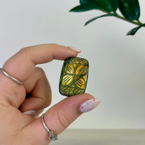 Floral Labradorite Cabochon