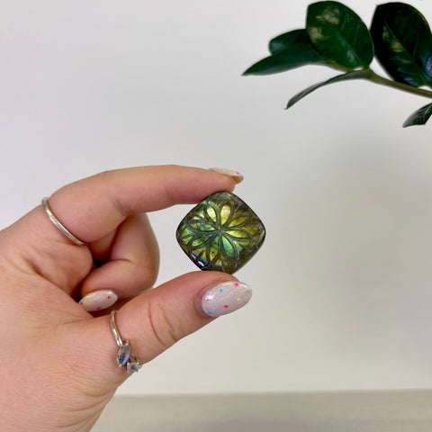Floral Labradorite Cabochon