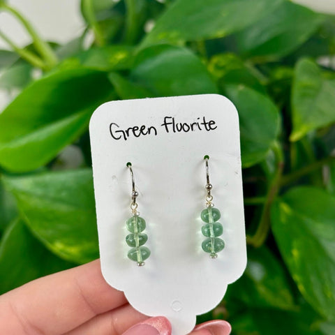 Fluorite Earrings Green Fluorite 2 - Kenna's Crystals from TikTok