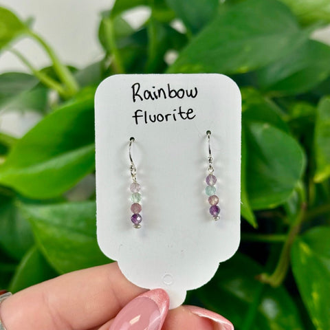 Fluorite Earrings Rainbow Fluorite 1 - Kenna's Crystals from TikTok