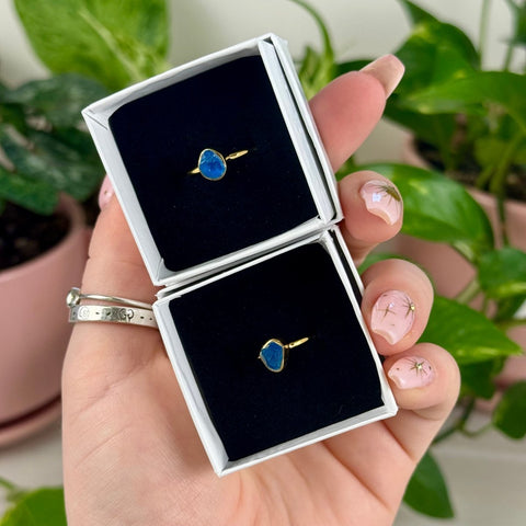 Gold Vermeil Neon Apatite Stackable Ring 4 1 - Kenna's Crystals from TikTok