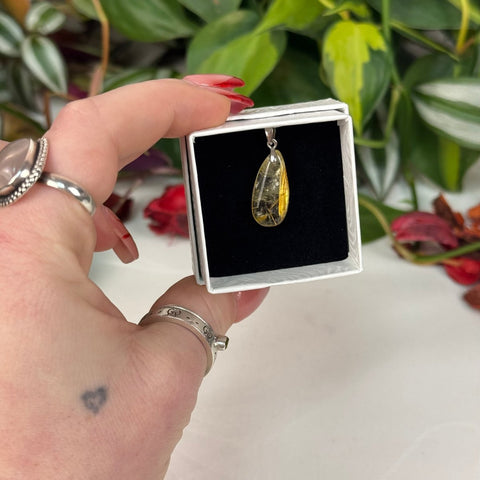 Golden Rutilated Necklace Medium Pendant 2 - Kenna's Crystals from TikTok