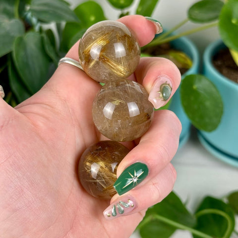 Golden Rutilated Quartz Sphere 66 6 - Kenna's Crystals from TikTok