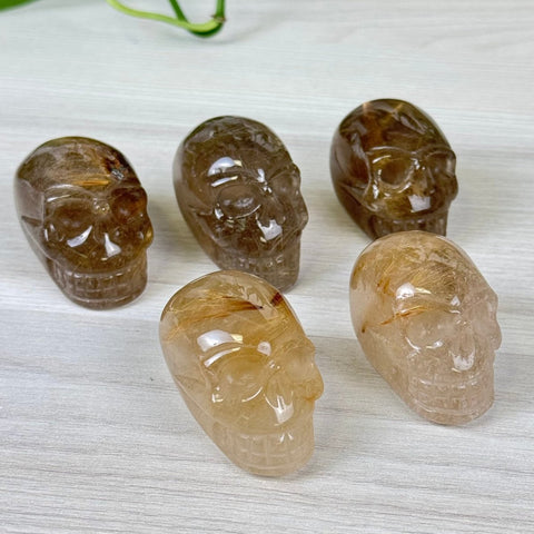 Golden Rutilated Skull 144 10 - Kenna's Crystals from TikTok