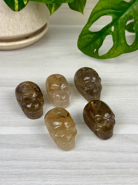 Golden Rutilated Skull 144 16 - Kenna's Crystals from TikTok
