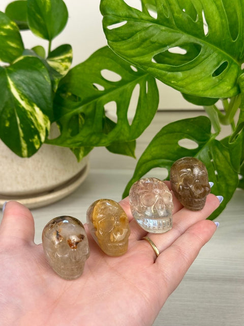 Golden Rutilated Skull 77 8 - Kenna's Crystals from TikTok
