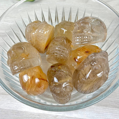 Golden Rutilated Skull 99 7 - Kenna's Crystals from TikTok