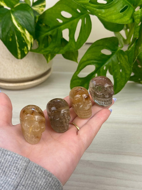Golden Rutilated Skull 99 12 - Kenna's Crystals from TikTok