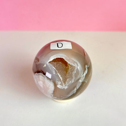 Green Flower Agate Sphere