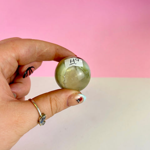 Green Flower Agate Sphere