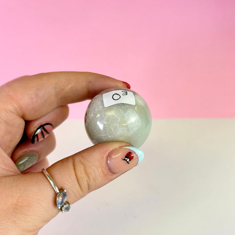 Green Flower Agate Sphere