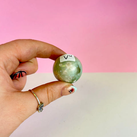 Green Flower Agate Sphere