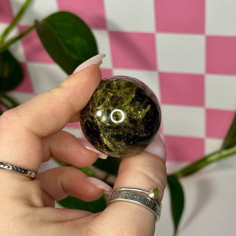 Green Garnet Sphere 33 1 - Kenna's Crystals from TikTok