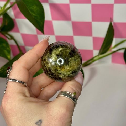 Green Garnet Sphere 66 4 - Kenna's Crystals from TikTok