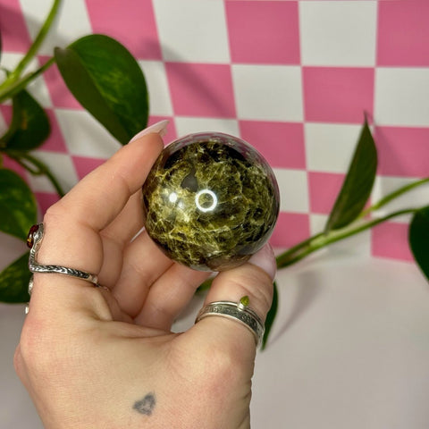Green Garnet Sphere 77 5 - Kenna's Crystals from TikTok
