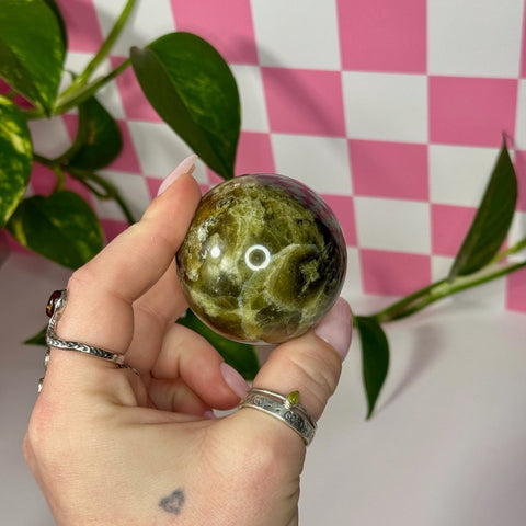 Green Garnet Sphere 88 6 - Kenna's Crystals from TikTok
