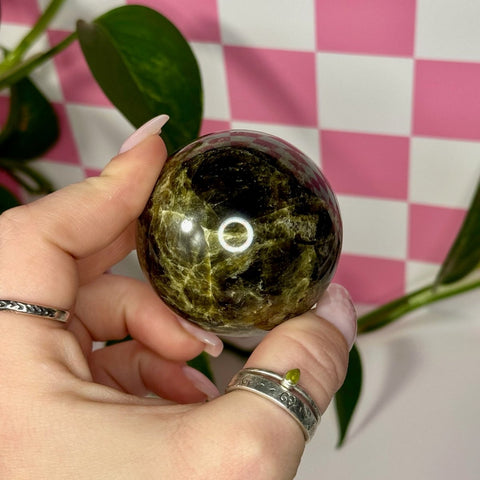 Green Garnet Sphere 99 7 - Kenna's Crystals from TikTok