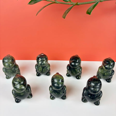 Green Jade Chubby Dino - Kenna's Crystals