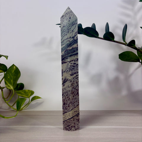 Green Painting Stone Tower