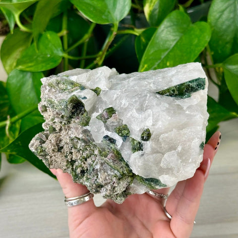 Green Tourmaline In Quartz 1 - Kenna's Crystals from TikTok