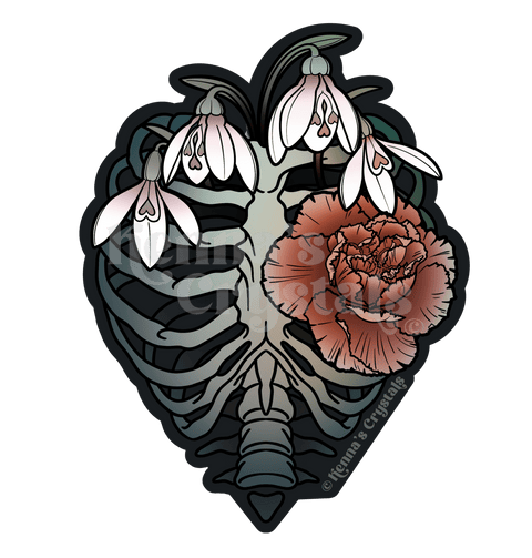 Hand - Drawn Collectible January Blossoms Sticker 1 - Kenna's Crystals from TikTok