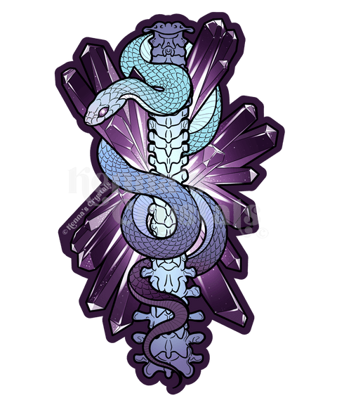 Hand - Drawn Collectible Violet Venom Sticker 1 - Kenna's Crystals from TikTok