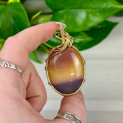 Hand Wire - Wrapped Jasper Pendant Polychrome Jasper - A (Gold Vermeil) 2 - Kenna's Crystals from TikTok