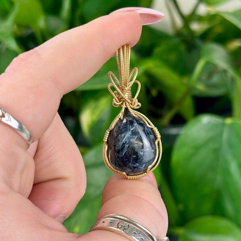Hand Wire Wrapped Pietersite Pendant 1 - Kenna's Crystals from TikTok