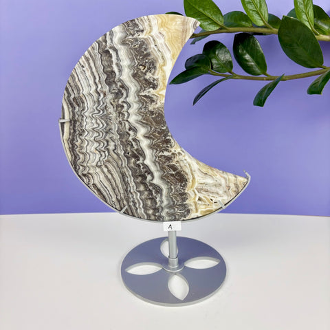 Haunted Castle Calcite Moon W/ Stand - Kenna's Crystals
