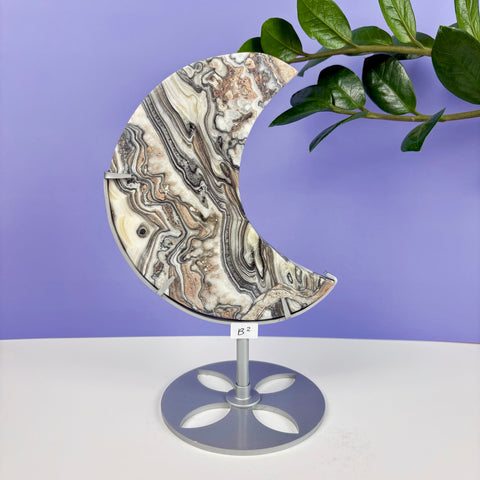 Haunted Castle Calcite Moon W/ Stand - Kenna's Crystals