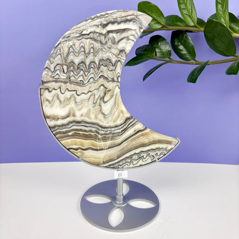 Haunted Castle Calcite Moon W/ Stand - Kenna's Crystals