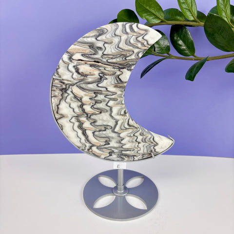 Haunted Castle Calcite Moon W/ Stand - Kenna's Crystals